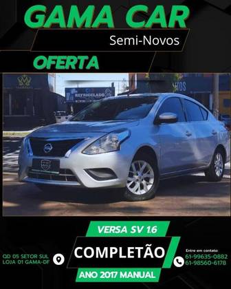 NISSAN VERSA 1.6 16V FLEX SV 4P MANUAL NISSAN VERSA 1.6 16V FLEX SV 4P MANUAL